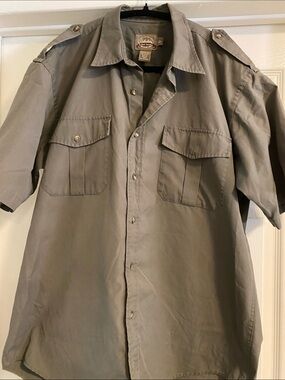 Cabela's Short Sleeve Utility Shirt - Olive Size L